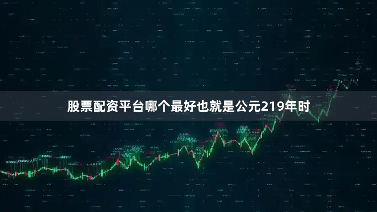 股票配资平台哪个最好也就是公元219年时